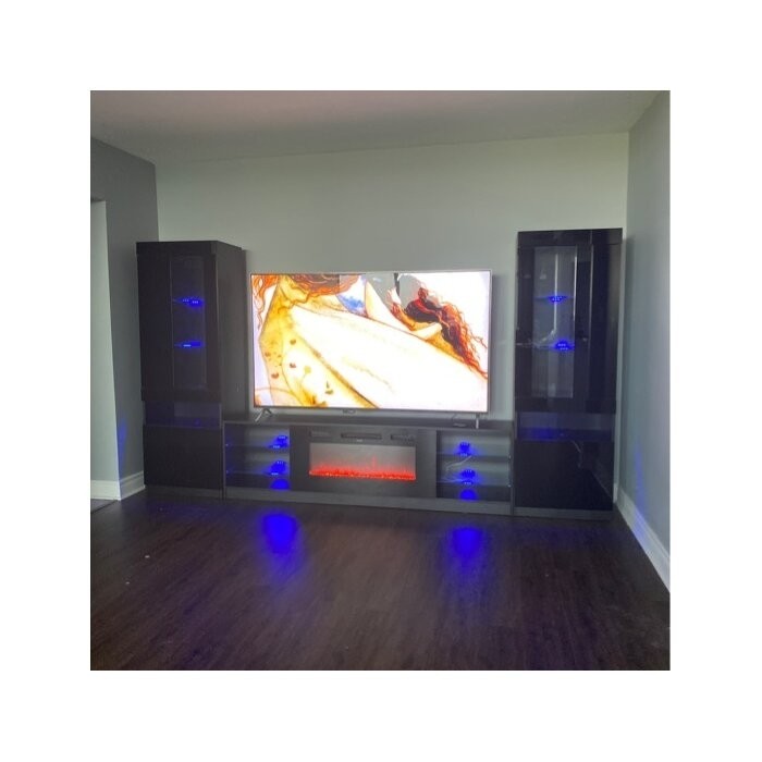 Delaine Entertainment Center for TVs up to 88" with Fireplace Included