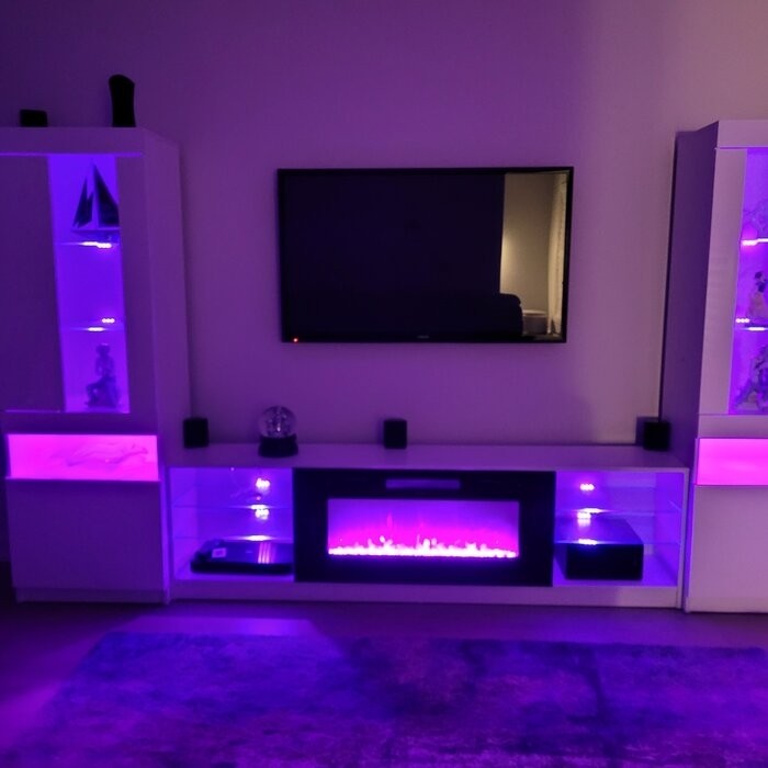 Delaine Entertainment Center for TVs up to 88" with Fireplace Included