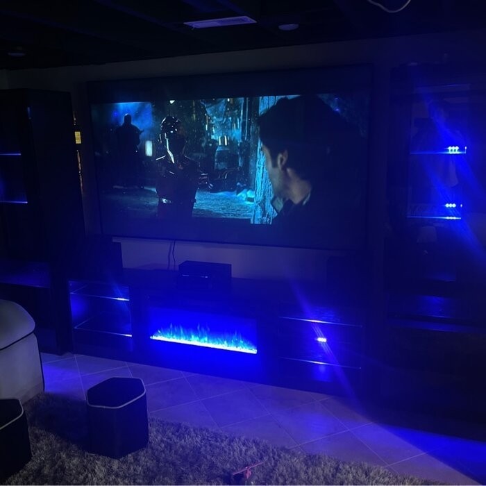 Delaine Entertainment Center for TVs up to 88" with Fireplace Included