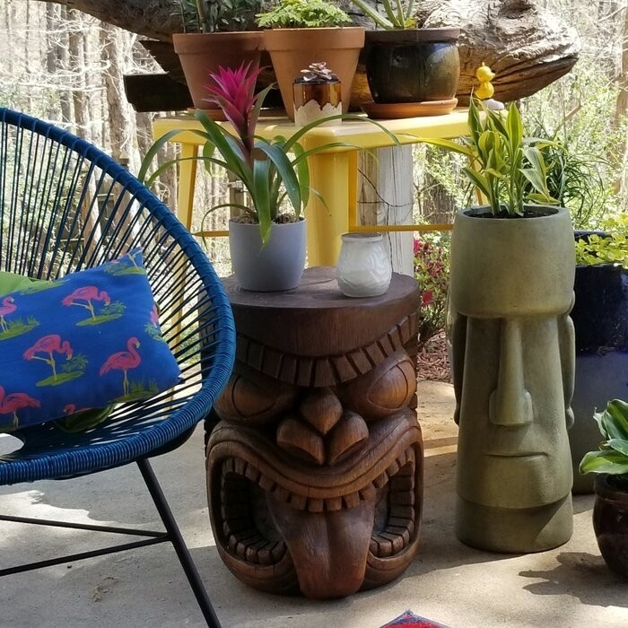Derrisha Cast Stone Statue Planter