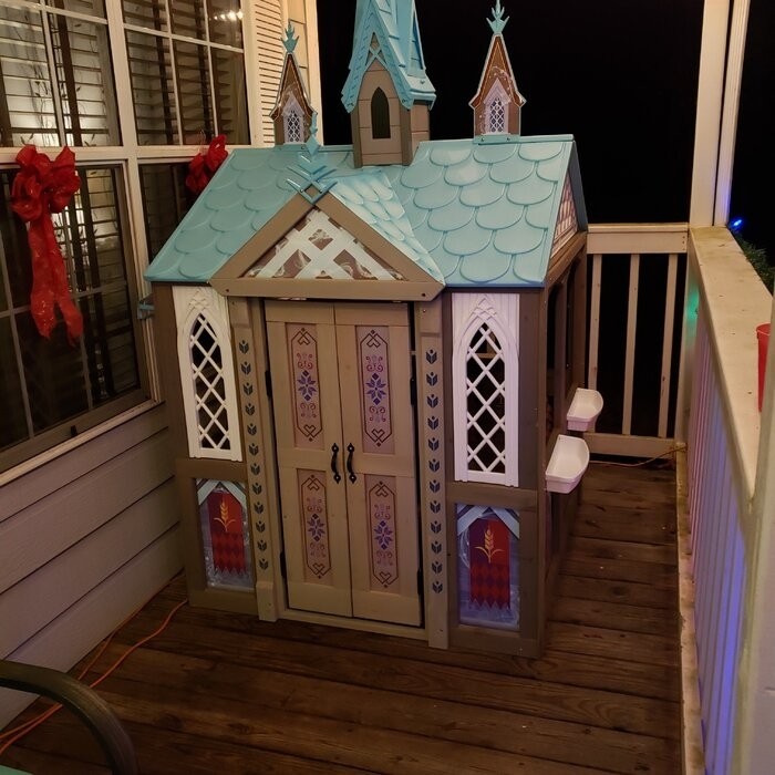 Disney Frozen Arendelle 53.46" x 49.61" Solid Wood Playhouse