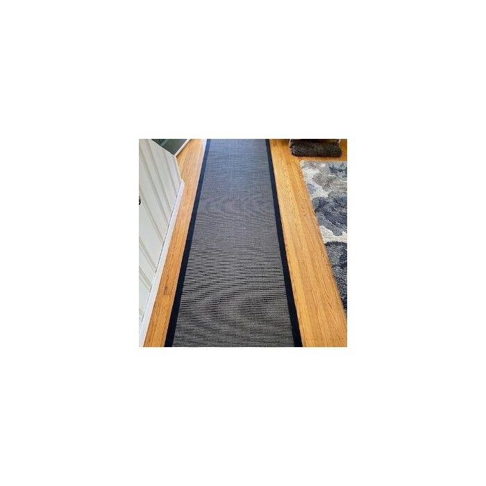 Dollard Jute/Sisal Area Rug in Marble/Grey