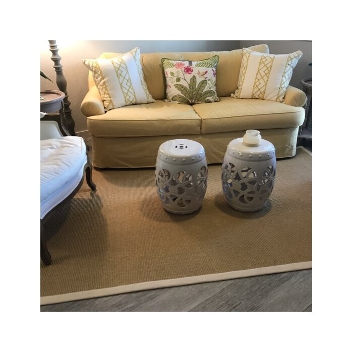 Dollard Jute/Sisal Area Rug in Marble/Grey