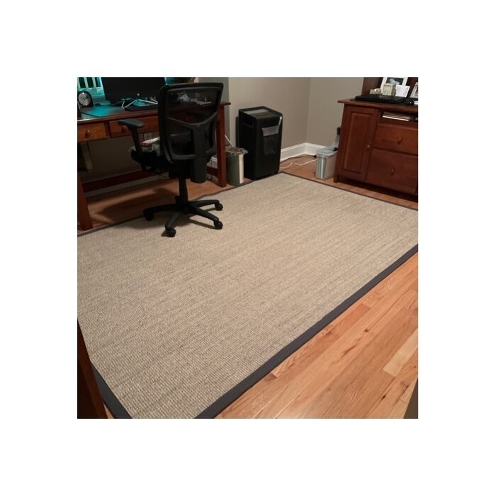 Dollard Jute/Sisal Area Rug in Marble/Grey