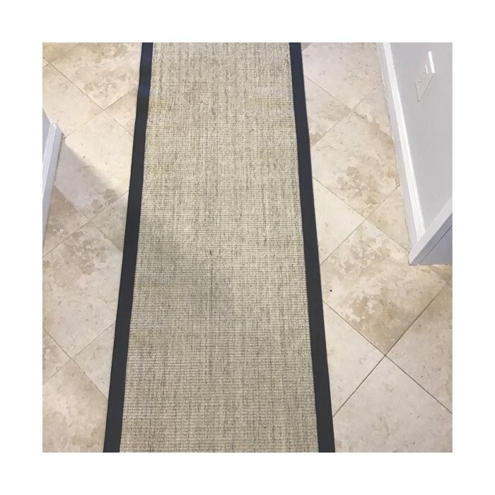 Dollard Jute/Sisal Area Rug in Marble/Grey