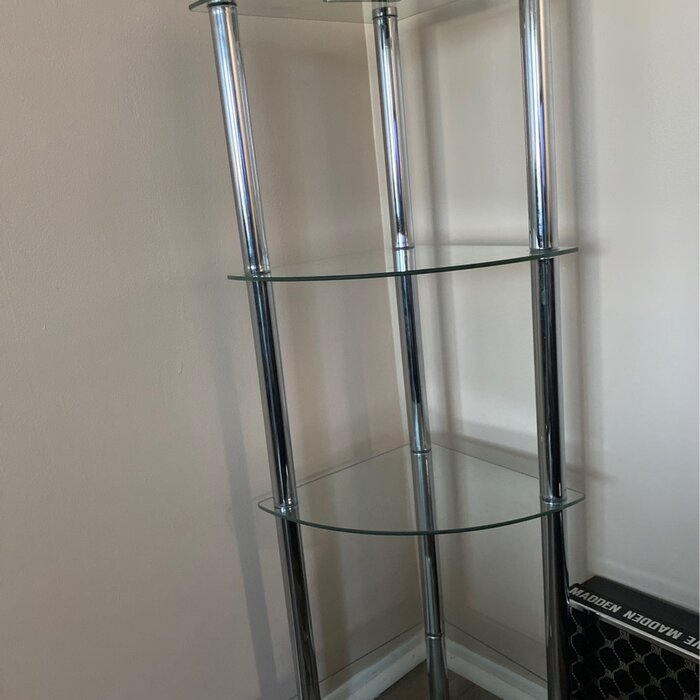 Dovie 43'' H x 16'' W Steel Corner Bookcase