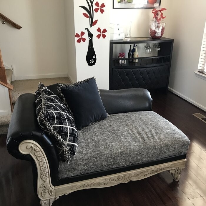 Dupras One Left Rolled Arm Chaise Lounge