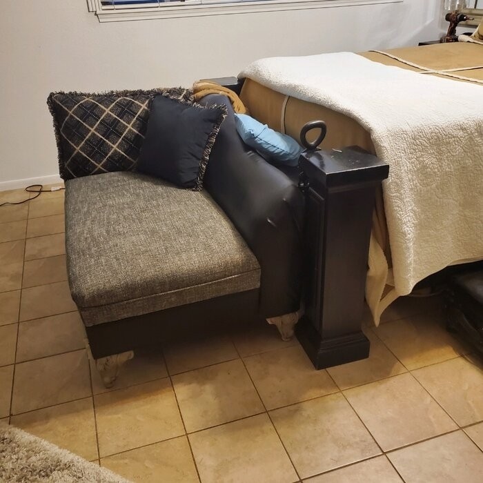 Dupras One Left Rolled Arm Chaise Lounge