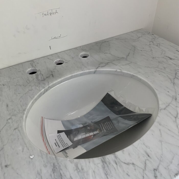 Edwardian Ceramic Rectangular Console Bathroom Sink with Overflow