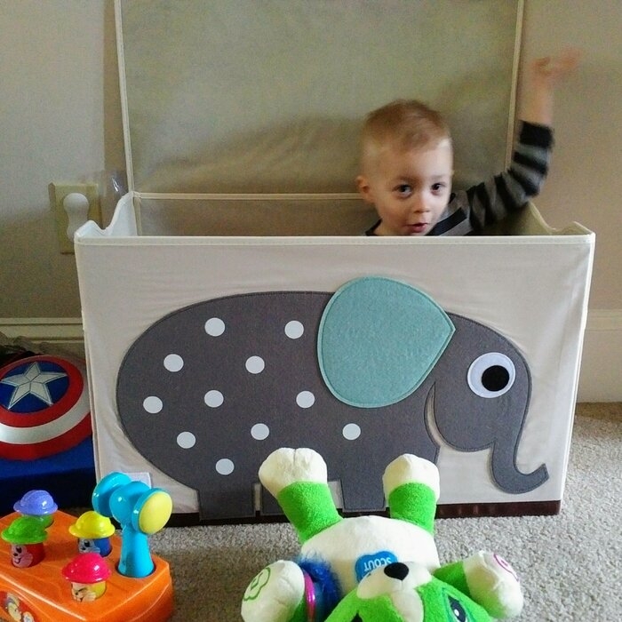 Elephant Collapsible Toy Fabric Storage Bin