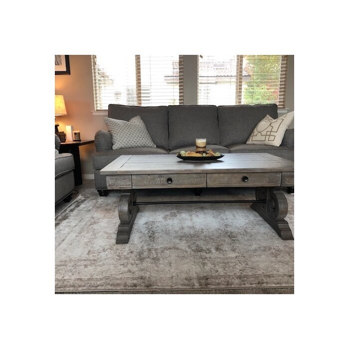 Ellenton Trestle Coffee Table with Storage