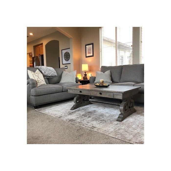 Ellenton Trestle Coffee Table with Storage