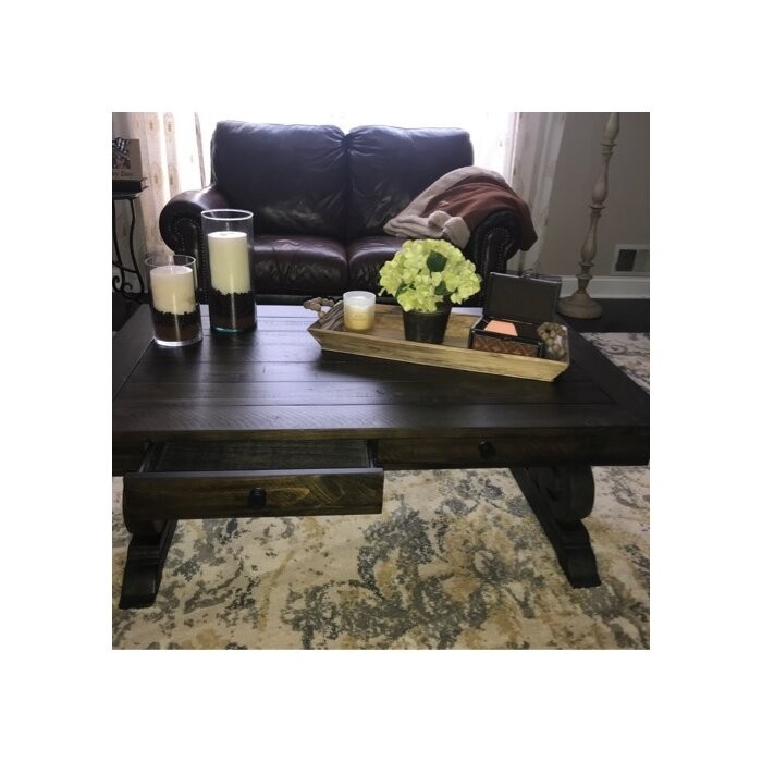 Ellenton Trestle Coffee Table with Storage