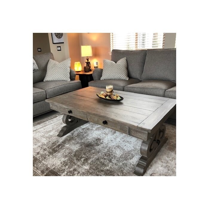 Ellenton Trestle Coffee Table with Storage