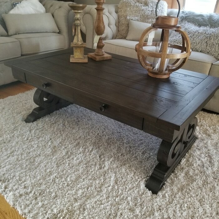 Ellenton Trestle Coffee Table with Storage