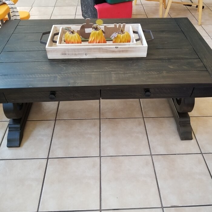 Ellenton Trestle Coffee Table with Storage