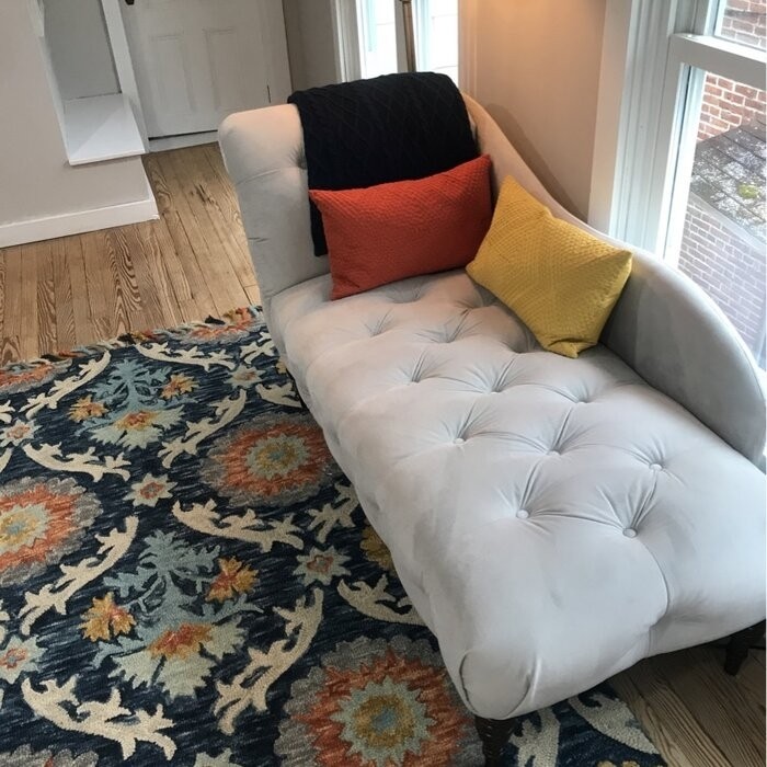 Elliston Tufted Left-Arm Rolled Arm Chaise Lounge
