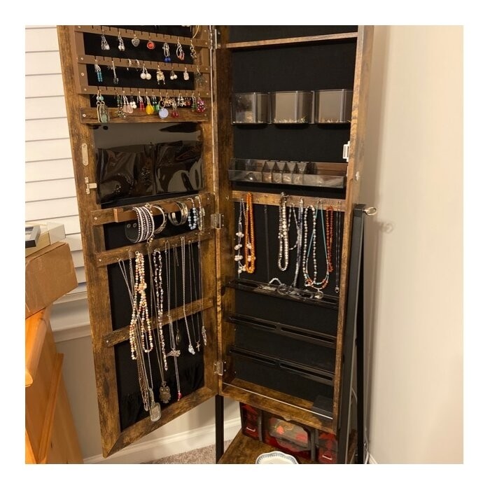 Enderlin 16.3'' Wide Jewelry Armoire with Mirror