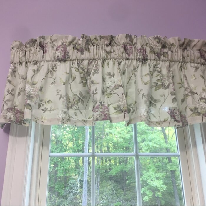 Erie Floral Cotton Blend Tailored 80'' Window Valance
