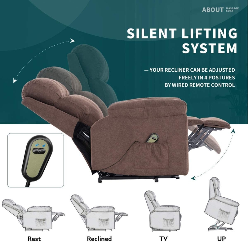 EROMMY Power Reclining Heated Massage Chair