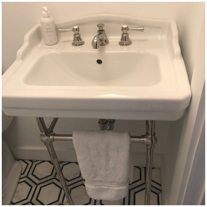 Essex 31" Tall Metal Rectangular Console Bathroom Sink with Overflow