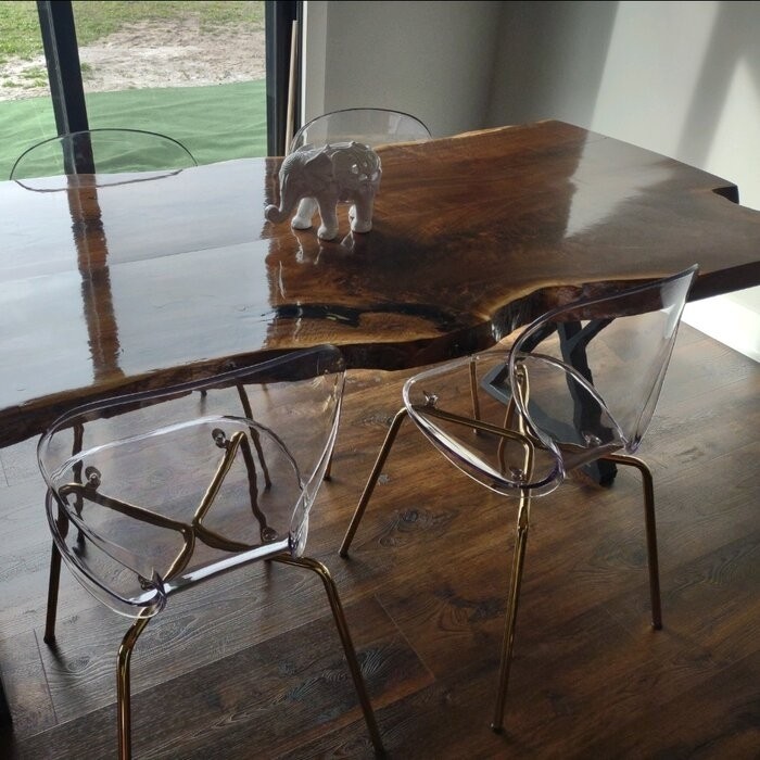 Eudora Stacking Side Chair in Clear