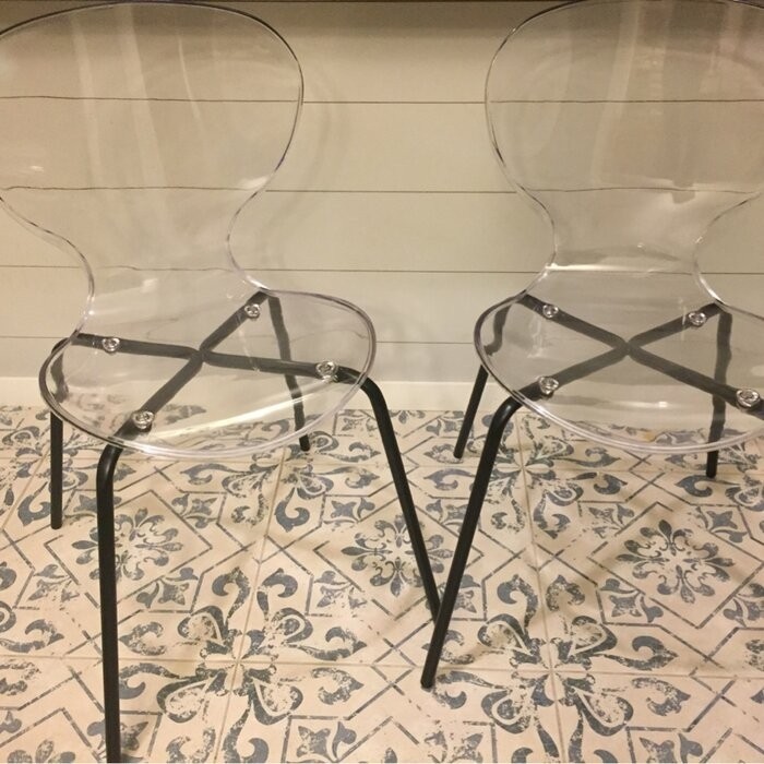 Eudora Stacking Side Chair in Clear