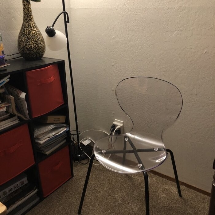 Eudora Stacking Side Chair in Clear