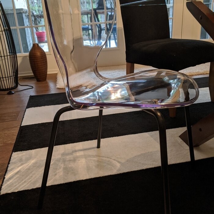 Eudora Stacking Side Chair in Clear