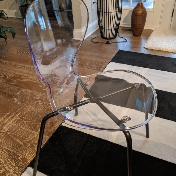 Eudora Stacking Side Chair in Clear