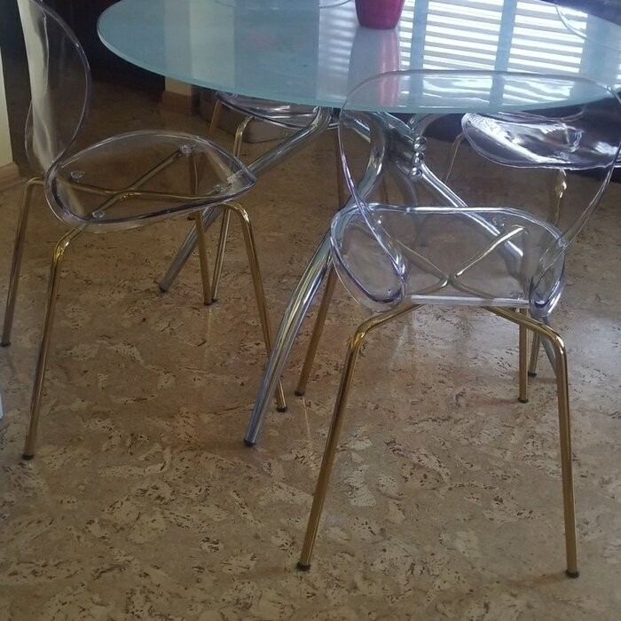 Eudora Stacking Side Chair in Clear