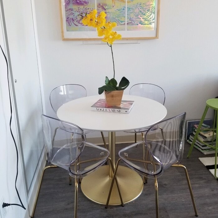 Eudora Stacking Side Chair in Clear