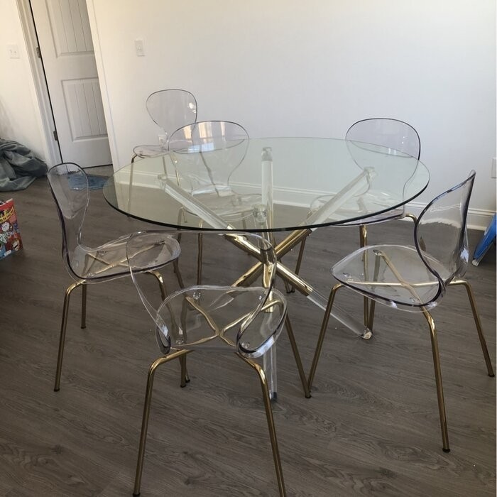 Eudora Stacking Side Chair in Clear