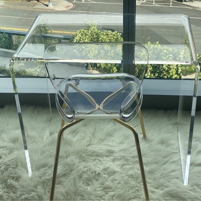 Eudora Stacking Side Chair in Clear