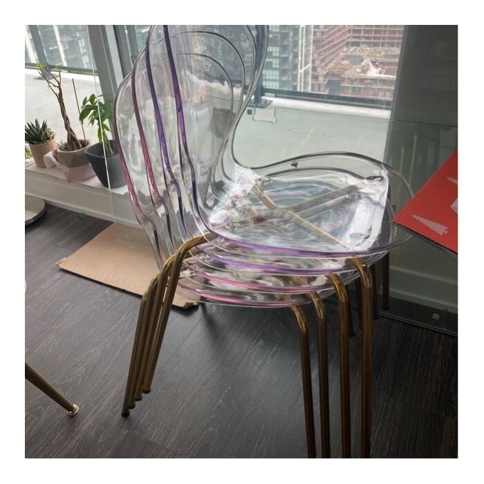 Eudora Stacking Side Chair in Clear