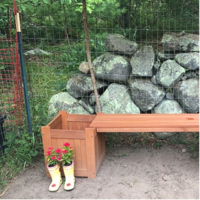 Fallah Wooden Planter Bench