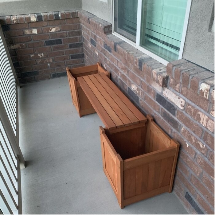 Fallah Wooden Planter Bench