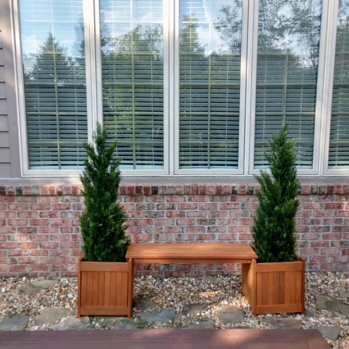 Fallah Wooden Planter Bench