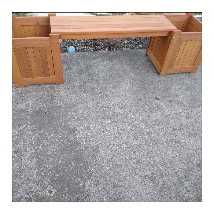 Fallah Wooden Planter Bench