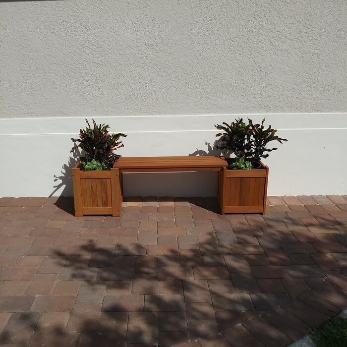 Fallah Wooden Planter Bench