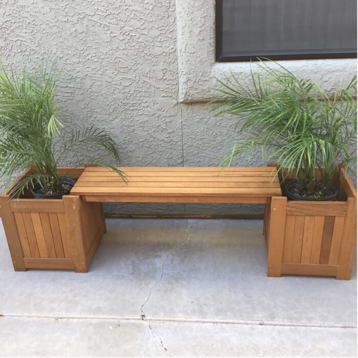 Fallah Wooden Planter Bench