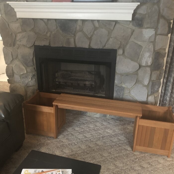 Fallah Wooden Planter Bench