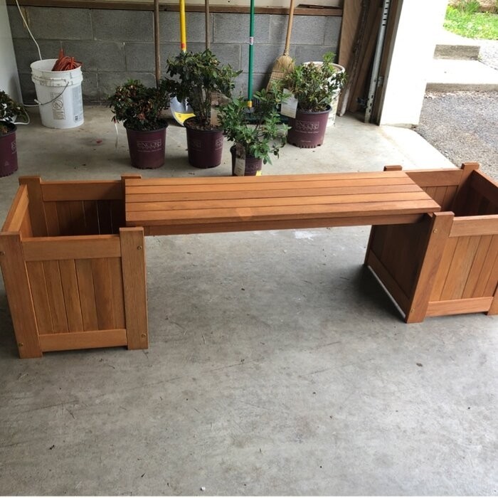 Fallah Wooden Planter Bench