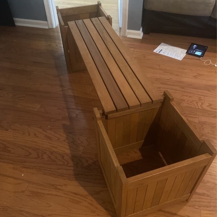 Fallah Wooden Planter Bench