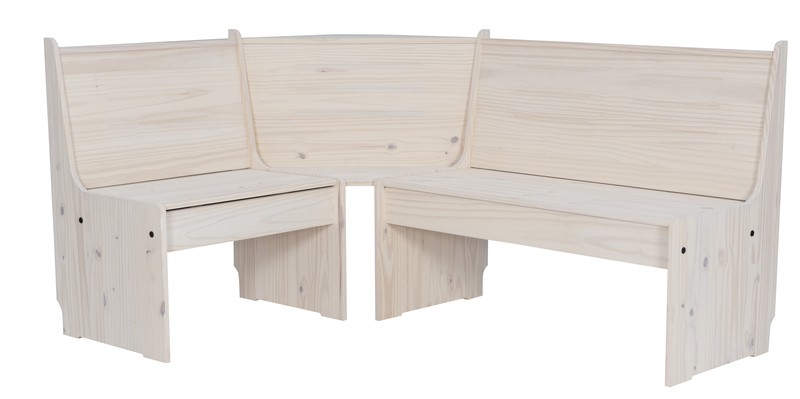 Felicia 5 - Person Pine Solid Wood Breakfast Nook Dining Set