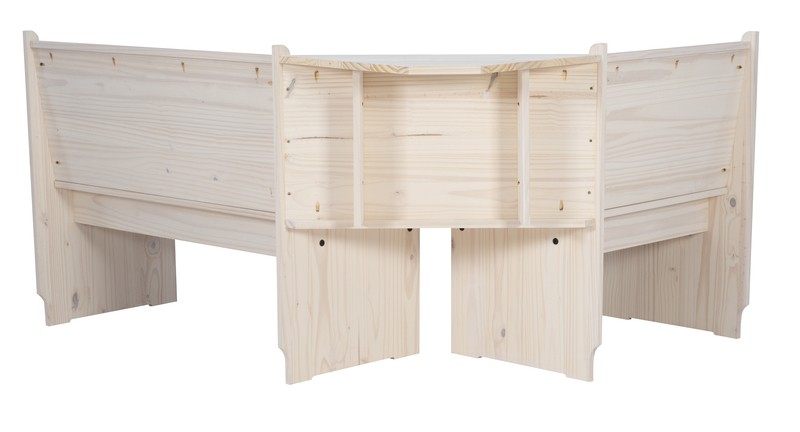 Felicia 5 - Person Pine Solid Wood Breakfast Nook Dining Set