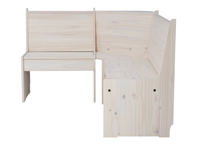 Felicia 5 - Person Pine Solid Wood Breakfast Nook Dining Set