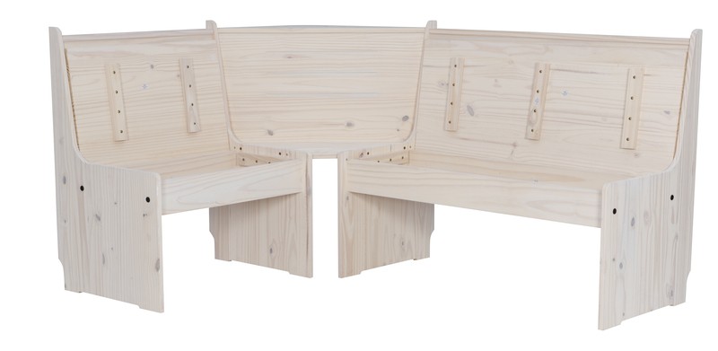 Felicia 5 - Person Pine Solid Wood Breakfast Nook Dining Set