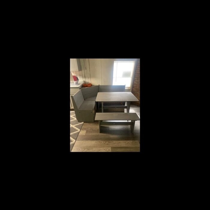 Felicia 5 - Person Pine Solid Wood Breakfast Nook Dining Set