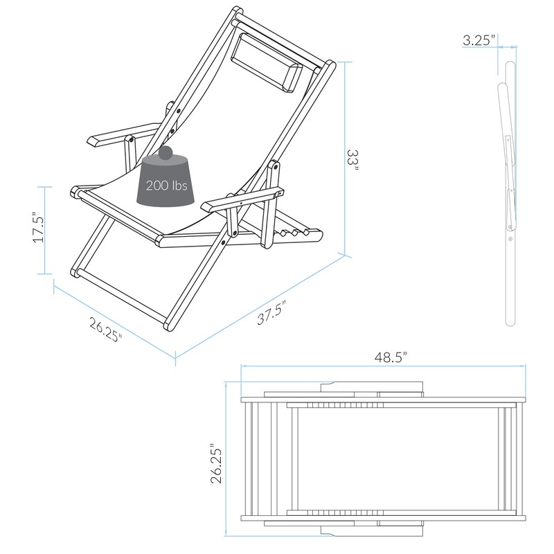 Festus Reclining Beach Chair